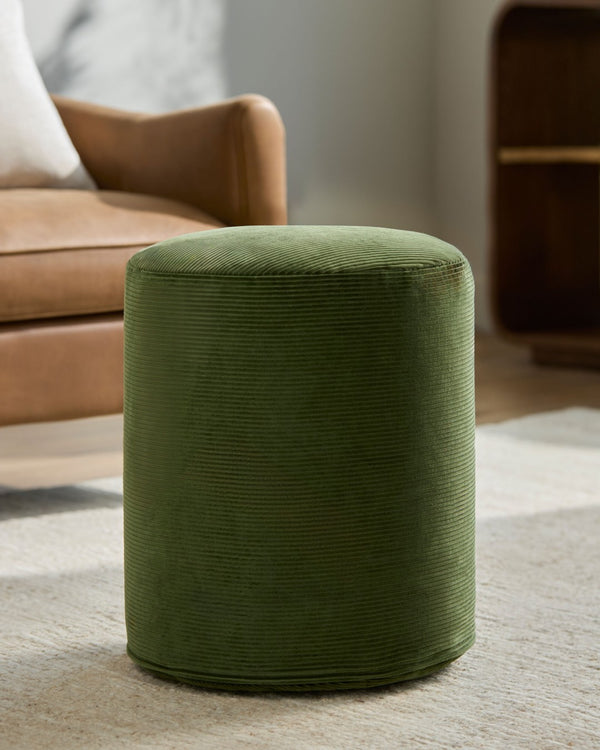 Surya Roy Cotton Polybead Pouf Footrest Low Profile Accent for Modern Minimalist Spaces ROPF002-161818