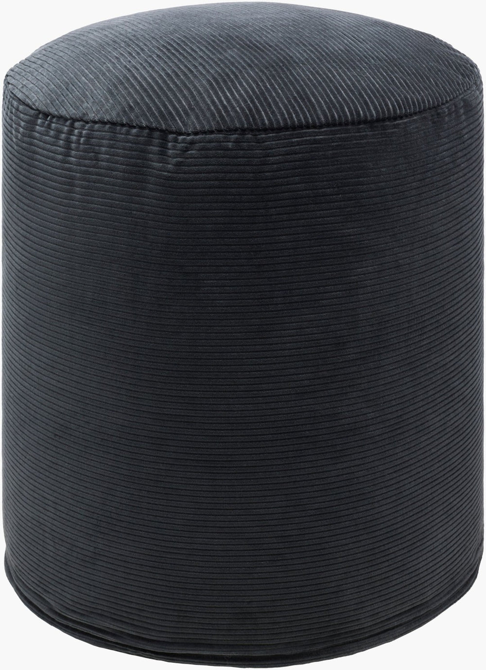 Surya Roy Cotton Fabric Pouf Polybead Fill Minimalist Floor Seat for Living Room or Bedroom ROPF006-161818