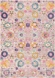 Nourison Passion PSN01 Machine Made Power-loomed No Border Indoor Only Bohemian Transitional Rug Silver, Pink and Grey 100% Polypropylene 99446387912