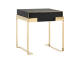 VIG Furniture Modrest Rothsay - Modern Wenge + Gold Nightstand VGVC-N096A