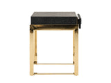 VIG Furniture Modrest Rothsay - Modern Wenge + Gold Nightstand VGVC-N096A