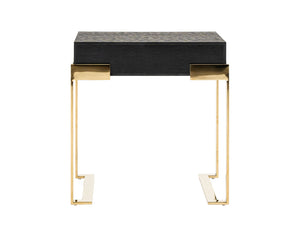 VIG Furniture Modrest Rothsay - Modern Wenge + Gold Nightstand VGVC-N096A
