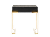 VIG Furniture Modrest Rothsay - Modern Wenge + Gold Nightstand VGVC-N096A