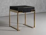 VIG Furniture Modrest Rothsay - Modern Wenge + Gold Nightstand VGVC-N096A