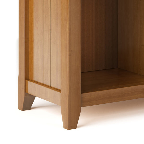 English Elm Acadian Solid Wood 8-Cubby Storage Sofa Table with Tapered Legs and Grooved Transitional Design Light Brown B136P158281