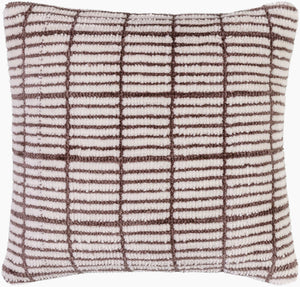 Surya Rowley 18"L X 18"W Industrial Rustic Charm Accent Pillow – Durable, Stylish & Easy To Maintain! Ivory Polyester,Cotton Row003-1818p