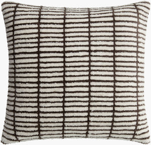 Surya Rowley 18"L X 18"W Industrial Rustic Charm Accent Pillow – Durable, Stylish & Easy To Maintain! Ivory Polyester,Cotton Row003-2020p