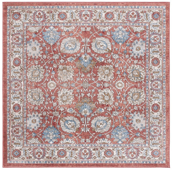 Safavieh Rosewood 102 Power Loomed TRADITIONAL Rug Ivory / Red 9' x 12'