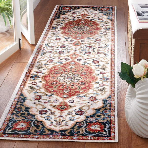 Safavieh Rosewood 114 Power Loomed TRADITIONAL Rug Ivory / Red ROW114A-9
