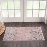 Nourison Tranquil TRA04 Machine Made Power-loomed No Border Indoor Only Contemporary  Rug Pink, Pink 100% Polypropylene 99446484659