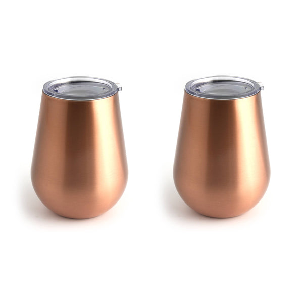 Lenox Cambridge 14 Oz Copper Stemless Wine Tumblers, Set of 2 NO COLOR METAL 93792QTDS