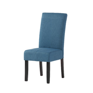 English Elm Pertica Upholstered Dining Chair Set of 2 with T-stitch Detail for Modern 38541.00BLU