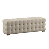 Pietro Linen Fabric Tufted Bench