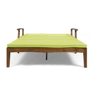 English Elm Christopher Knight Home® - Perla Double Chaise Lounge - Elegant Outdoor Seating With Water-Resistant Cushions For Two 63357.00GRN