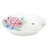 Butterfly Meadow Hydrangea 20 oz. Porcelain Pasta Bowl - Dishwasher & Microwave Safe