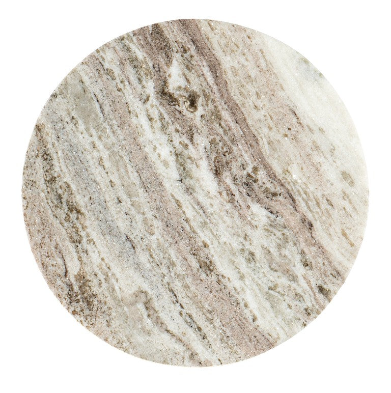 Hooker Furniture Chapman Honed Silver Travertine Martini Table With Hand-Hammered Pewter Accent, Urban Contemporary Standby 6033-50005-00