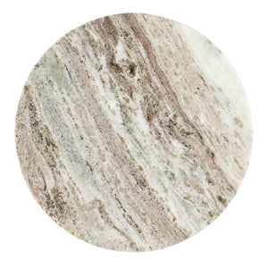 Hooker Furniture Chapman Honed Silver Travertine Martini Table With Hand-Hammered Pewter Accent, Urban Contemporary Standby 6033-50005-00