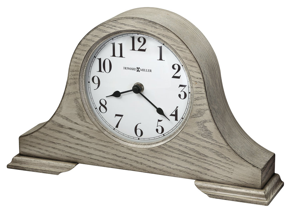 Hekman Furniture 635213 Emma Wooden Mantel Clock - Elegant Tambour Design With Gray Finish & Durable Quartz Movement  Emma Mantel Clock 635213