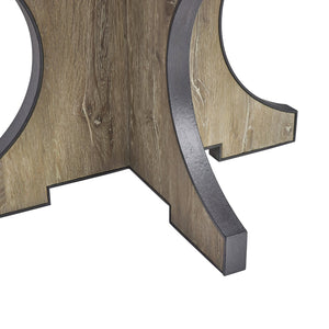 Bernhardt Bernhardt Tribeca Round Dining Table With 20" Leaf, White Oak Aurum Finish & Textured Steel Accents K2007