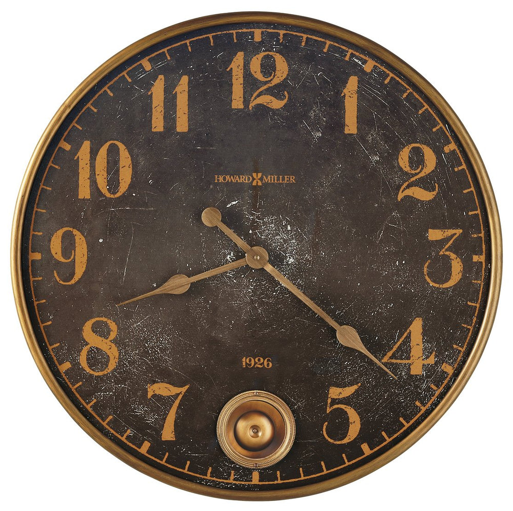 Hekman Furniture 625733 Union Depot Oversized Wall Clock - Antique Brass Accents & Aged Black Dial For Any Decor  Union Depot Gallery Wall Clock 625733