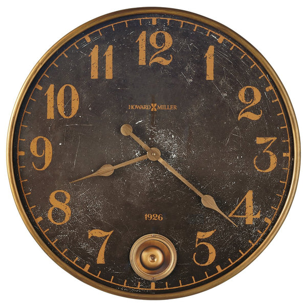 Hekman Furniture 625733 Union Depot Oversized Wall Clock - Antique Brass Accents & Aged Black Dial For Any Decor  Union Depot Gallery Wall Clock 625733