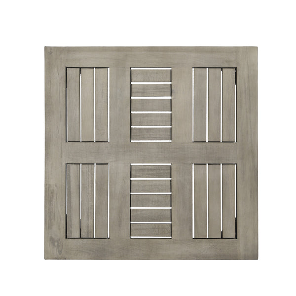 English Elm Christopher Knight Home® - Hampton Acacia Wood Side Table for Outdoor Use, Low-Profile 20" Square Top, Durable 300lb Capacity Grey 61350.00LGRY