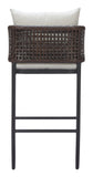 Palm Paradise Barstool Gray 704028 Zuo Modern