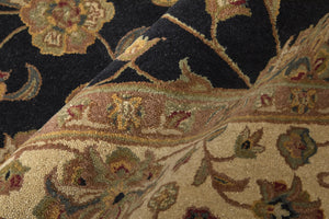 Feizy Rugs Wagner Hand Tufted Wool Oriental Rug - Durable, Stain-resistant Design Perfect For High-traffic Areas Black,Gold,Tan Wool Wgr8941fblkbgee10