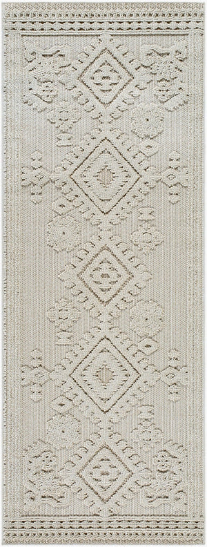 Livabliss Rockport Scandinavian Geometric Runner Rug Polypropylene Hallway Entryway Medium Pile Ivory, Tan 2'7" x 7'3" RPT2304-2773
