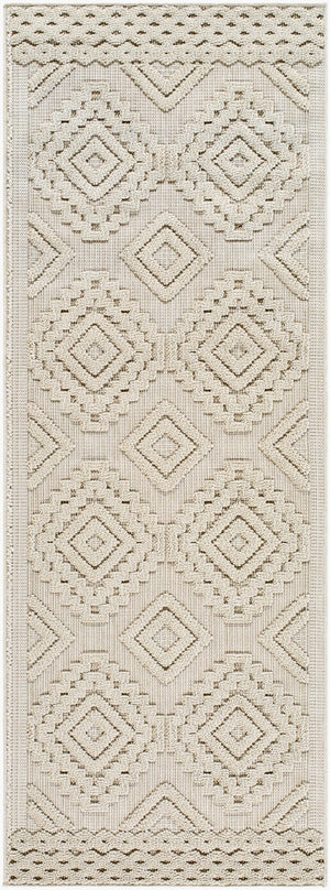 Livabliss Rockport Geometric Modern Machine Woven Polypropylene Accent Rug for Entryway or Bath Ivory, Tan 2'7" x 7'3" RPT2306-2773