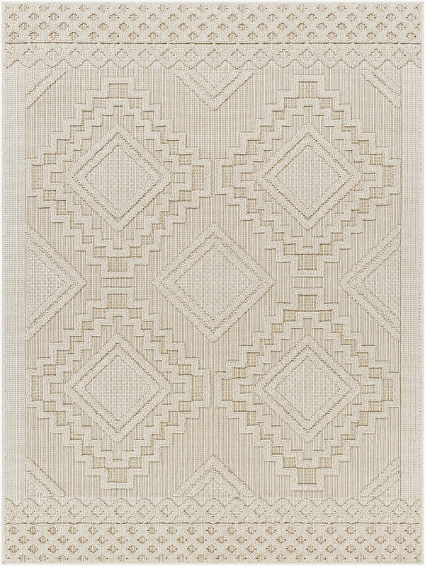Livabliss Rockport Geometric Modern Machine Woven Polypropylene Accent Rug for Entryway or Bath Ivory, Tan 2' x 2'11" RPT2306-23