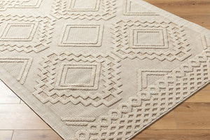 Livabliss Rockport Geometric Modern Machine Woven Polypropylene Accent Rug for Entryway or Bath Ivory, Tan 2' x 2'11" RPT2306-23