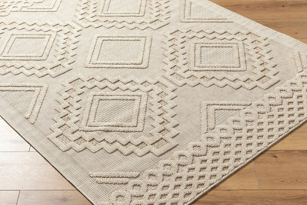 Livabliss Rockport Geometric Modern Machine Woven Polypropylene Accent Rug for Entryway or Bath Ivory, Tan 2' x 2'11" RPT2306-23