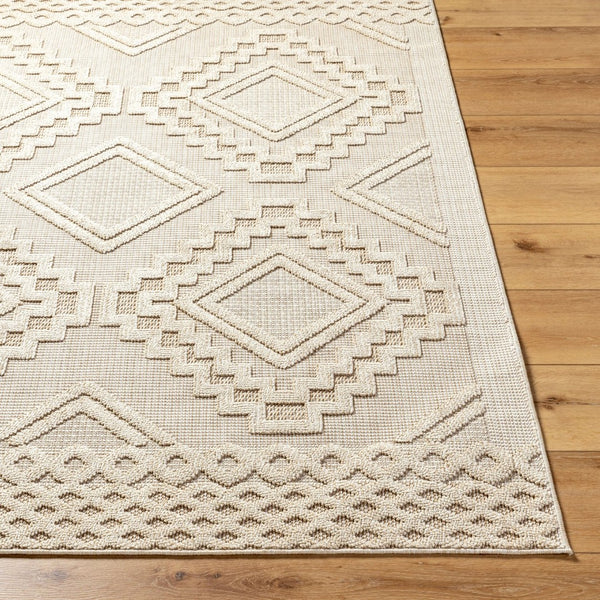 Livabliss Rockport Geometric Modern Machine Woven Polypropylene Accent Rug for Entryway or Bath Ivory, Tan 2' x 2'11" RPT2306-23