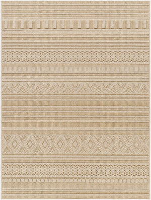 Livabliss Rockport Geometric Runner Rug Polypropylene Scandinavian Modern Hallway Accent Ivory, Tan 7'10" x 10' RPT2307-71010