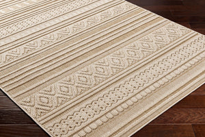 Livabliss Rockport Geometric Runner Rug Polypropylene Scandinavian Modern Hallway Accent Ivory, Tan 7'10" x 10' RPT2307-71010