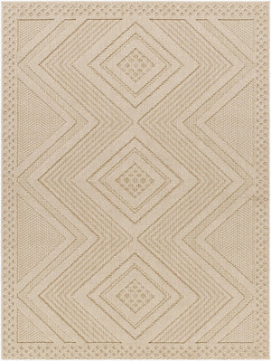 Livabliss Rockport Geometric Runner Rug Polypropylene Scandinavian Modern Hallway Entryway Accent Ivory, Tan 5'3" x 7' RPT2308-537