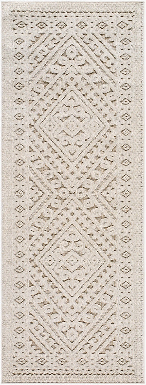 Livabliss Rockport Machine Woven Polypropylene Runner Rug for Hallways Patios and Entryways Ivory, Tan 2'7" x 7'3" RPT2309-2773