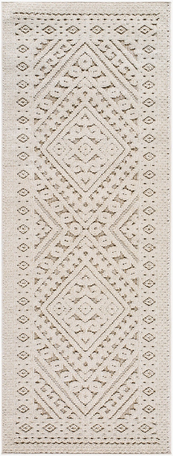Livabliss Rockport Machine Woven Polypropylene Runner Rug for Hallways Patios and Entryways Ivory, Tan 2'7" x 7'3" RPT2309-2773