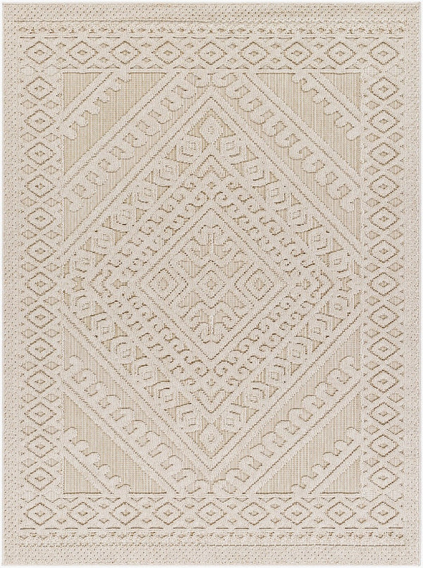 Livabliss Rockport Machine Woven Polypropylene Runner Rug for Hallways Patios and Entryways Ivory, Tan 7'10" x 10' RPT2309-71010
