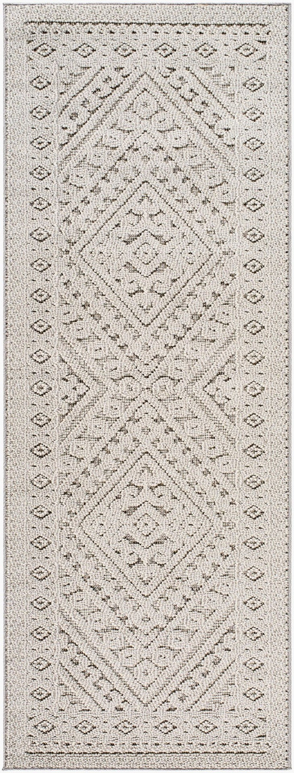 Livabliss Rockport Machine Woven Polypropylene Runner Rug for Hallways Patios and Entryways Light Gray, Gra 2'7" x 7'3" RPT2322-2773