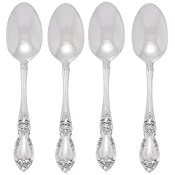 Lenox Oneida Louisiana Fine Flatware Teaspoons, Set of 4 Metallic, STAINLESS METAL 2561004E