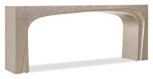 Hooker Furniture Westwood Venetian Dawn Console Table — Narrow 74" Sculptural Arch Base, Silver-Leaf Modern Luxury 6133-85005-94