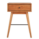 Homelegance By Top-Line Sarai Wood 1-Drawer End Table Brown Rubberwood