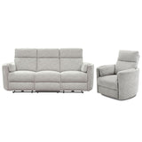 Parker House Radius - Mineral Power Reclining Sofa And Recliner Light Grey 100% Polyester (W) Mrad-31p-min