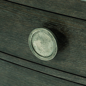 Bernhardt Bernhardt Linea Bowfront Bachelor's Chest Cerused Charcoal — Rustic Modern Wire-Brushed Oak Storage 384230B