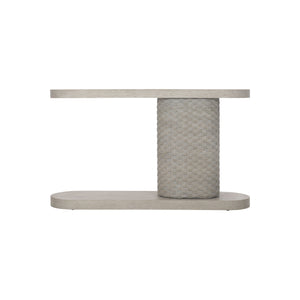 Bernhardt Bernhardt Acosta Console Table With Flaxen Quartered Oak, Woven Paper-Rope Pedestal, 58"W 309914