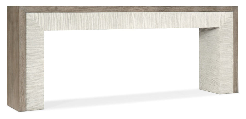 Hooker Furniture Serenity Two-Tone Skipper Console Table In Weathered & Washed Gray Oak Veneer With Adjustable Levelers 6350-80151-95