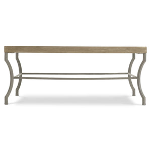 Bernhardt Bernhardt Tribeca Cocktail Table — 44" Wire‑Brushed Aurum Oak Top With Textured Barlow Steel Legs 333022