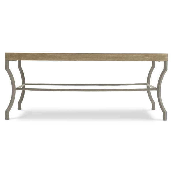 Bernhardt Bernhardt Tribeca Cocktail Table — 44" Wire‑Brushed Aurum Oak Top With Textured Barlow Steel Legs 333022